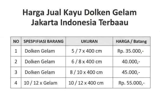 jual kayu dolken