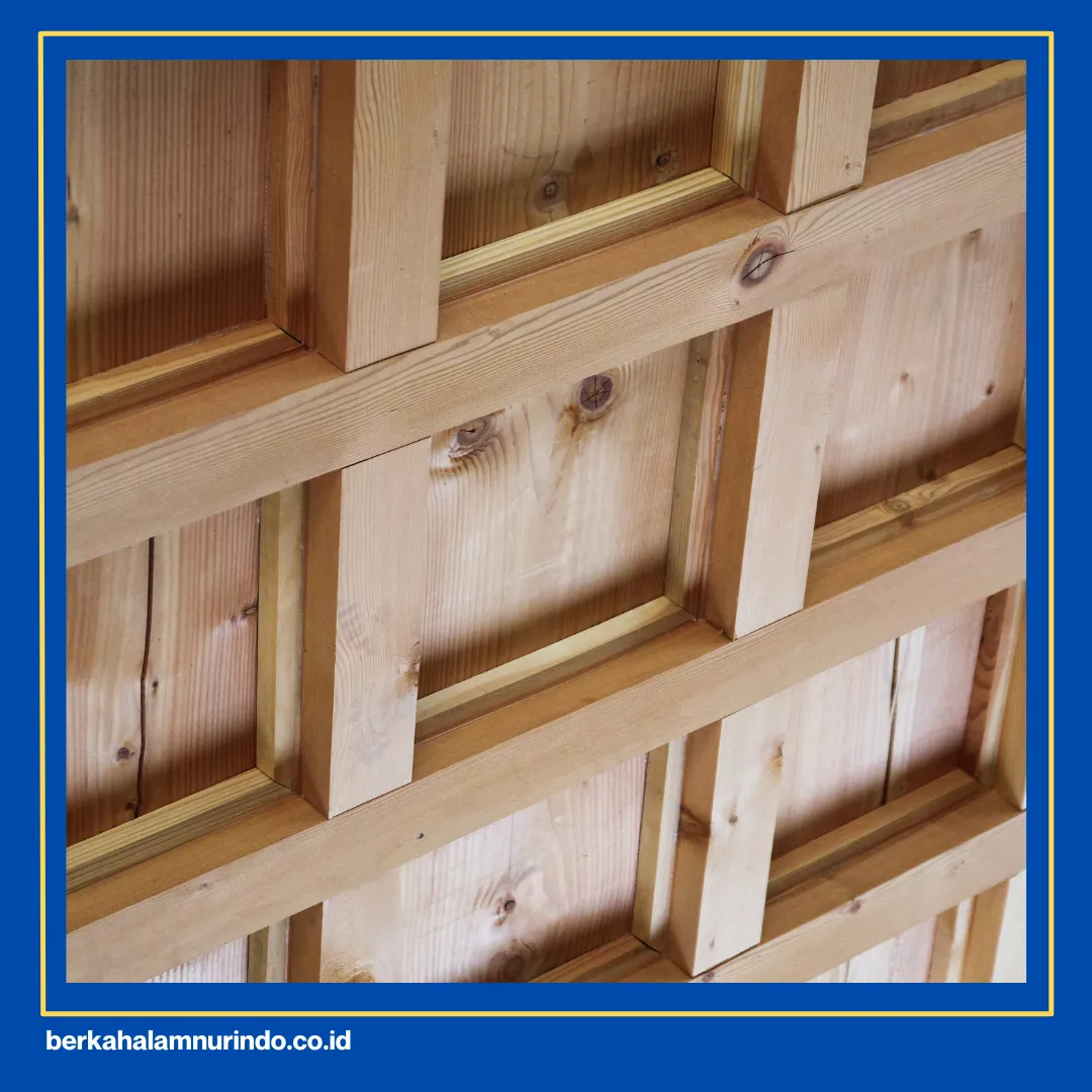 detail rangka plafon kayu