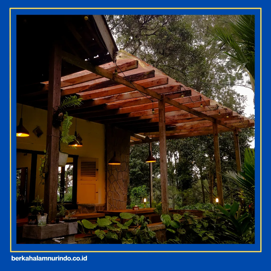 pergola kayu