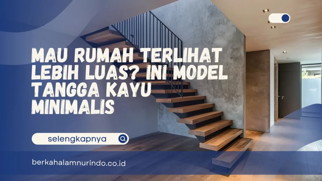 model tangga kayu minimalis