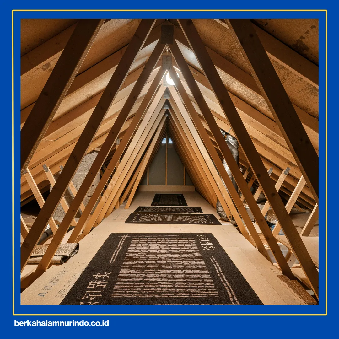 Detail kuda kuda kayu untuk bangunan rumah