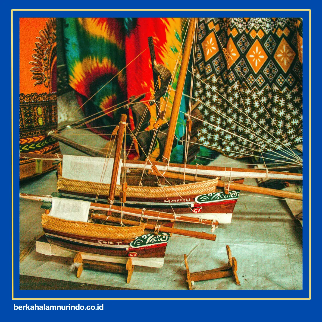 miniatur bangunan dari kayu