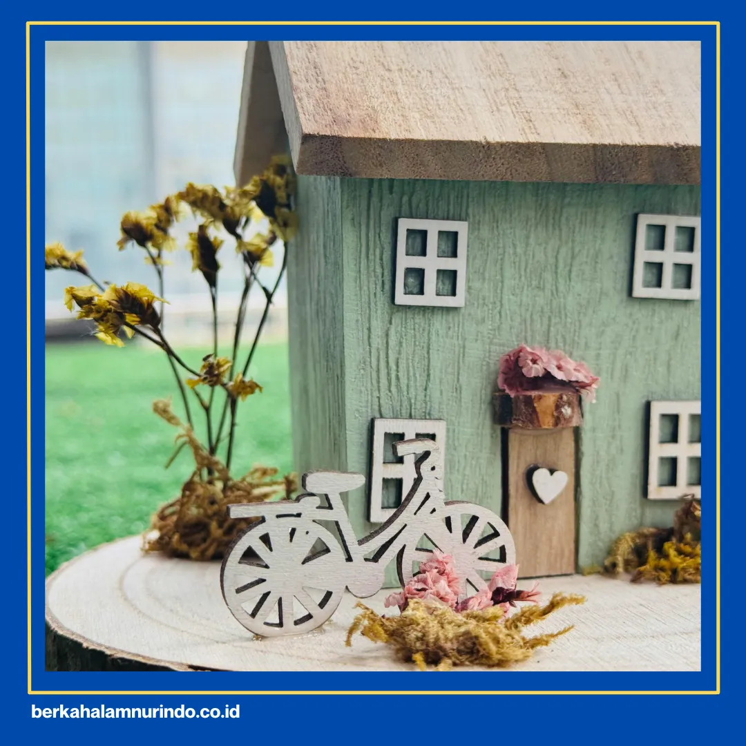 miniatur bangunan dari kayu