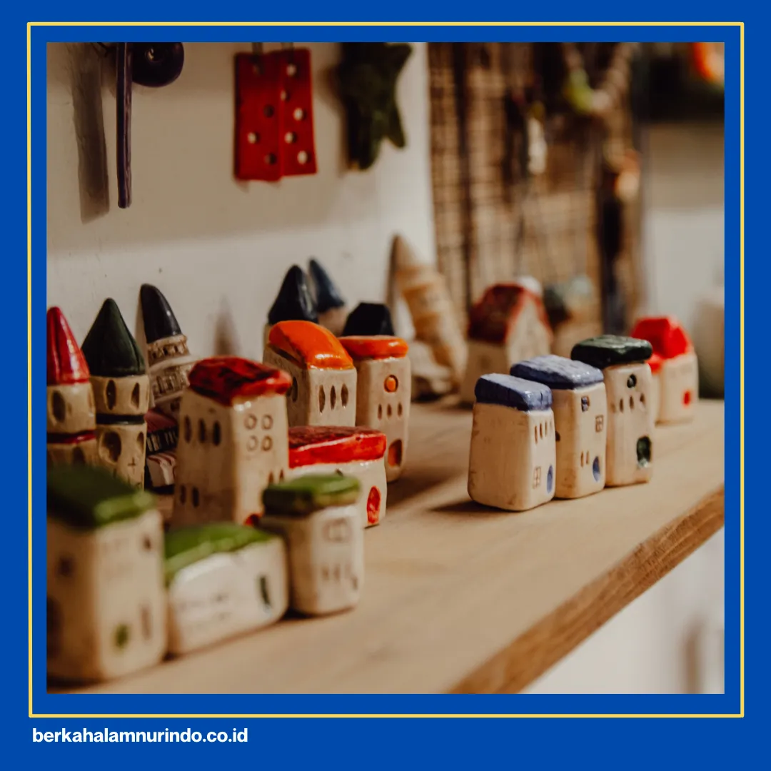 miniatur bangunan dari kayu